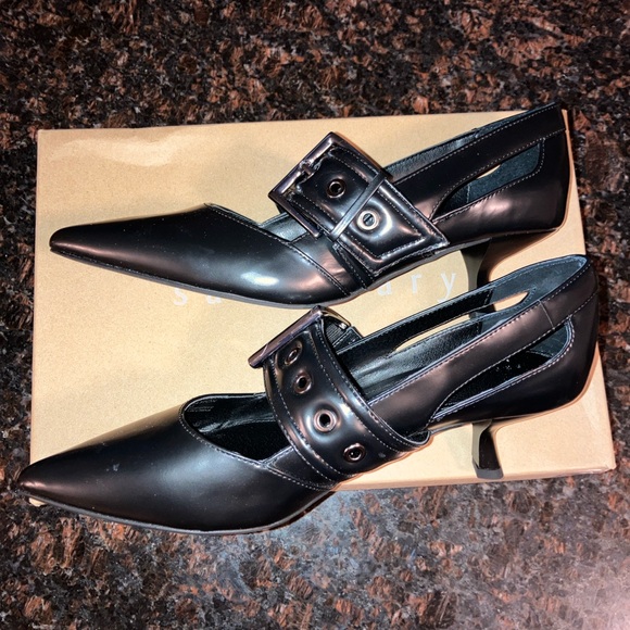 Sweet Sanctuary Black Pumps Kitten Heels Shoes Women's 8 Medium Make an Offer! - Picture 2 of 10